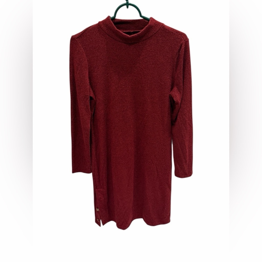 Banana Republic Midi Sweater Dress in Burgundy Size Medium